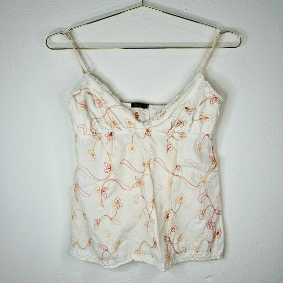 Forever 21 Tops - Forever Twenty One Tank with Embroidered Flowers Size Large